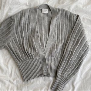 aritzia wilfred grey thais cardigan